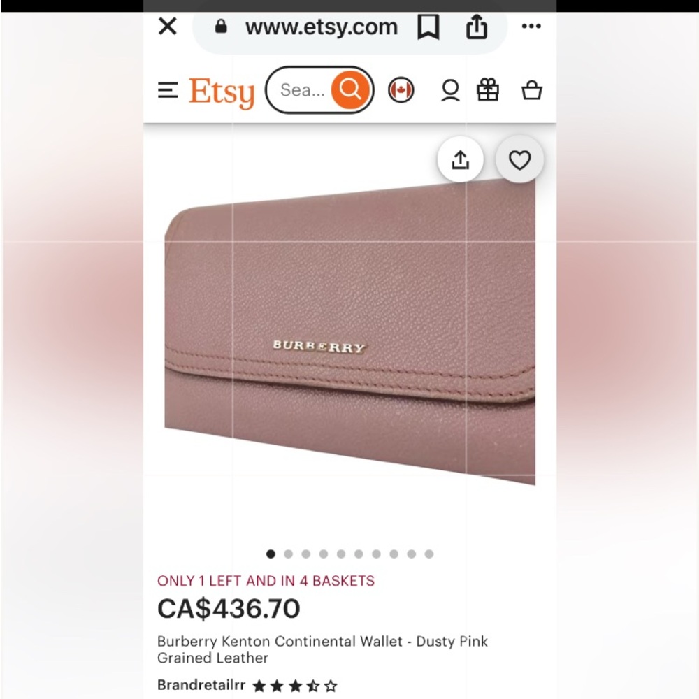 Authentic Burberry Dusty Rose Kenton Wallet Set - Picture 16 of 16